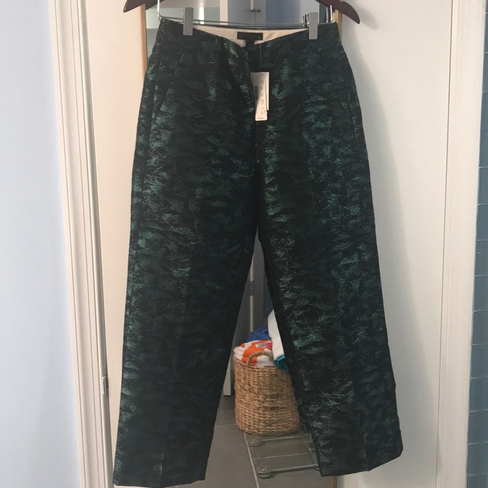 NWT J.CREW Holiday Crop Pants - Size 0